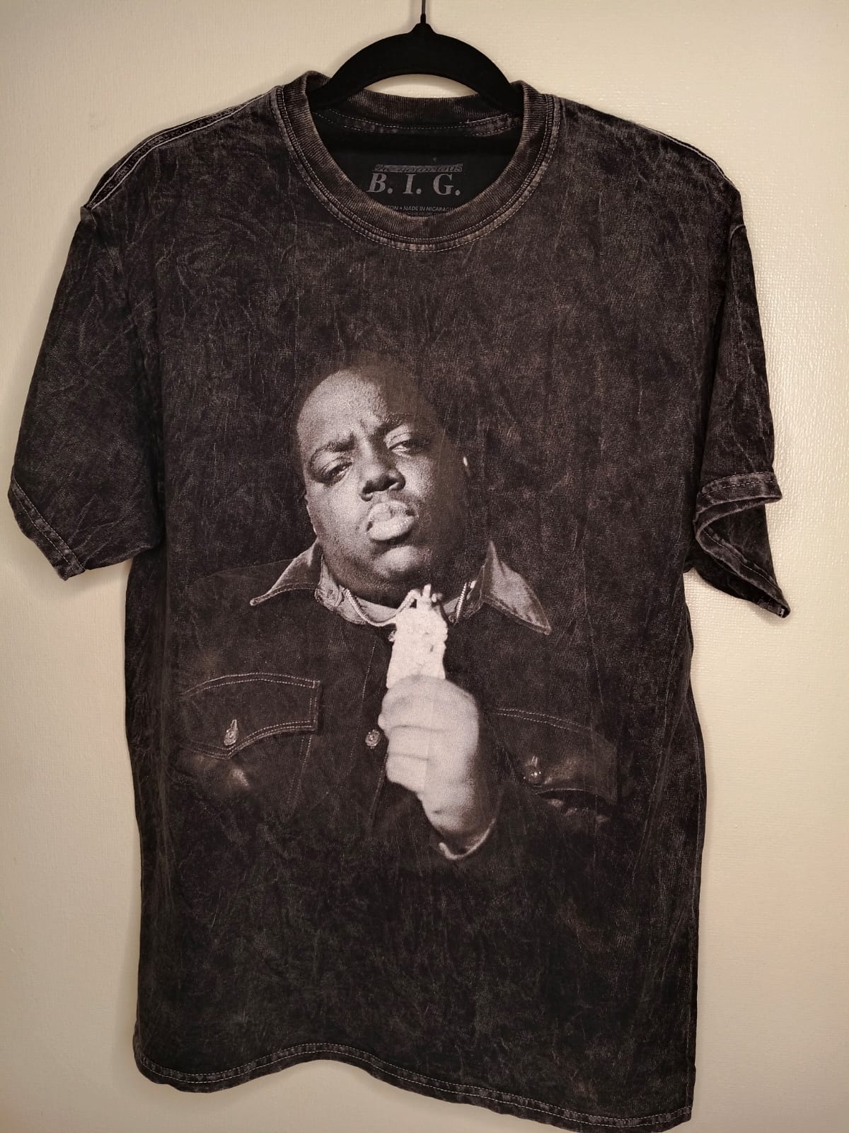 Camiseta The Notorious B.I.G. - Estilo Acid Wash Rap (Usada)