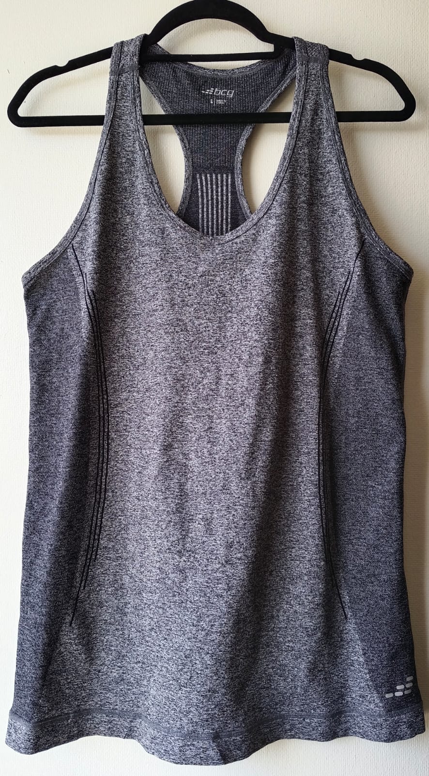 Polera Deportiva BCG – Gris Jaspeado (Usada)