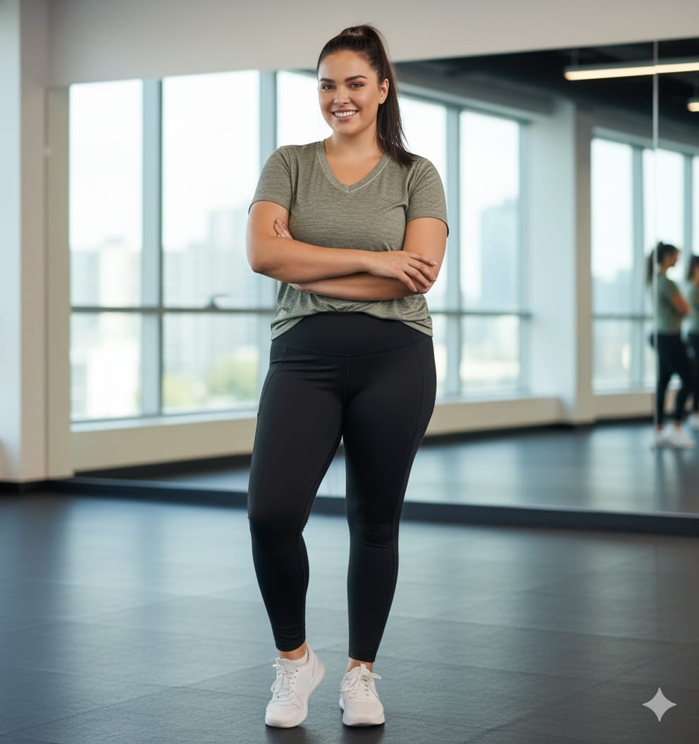 Camiseta Deportiva Verde Oliva Cuello V – Ligera y Cómoda (Usada)