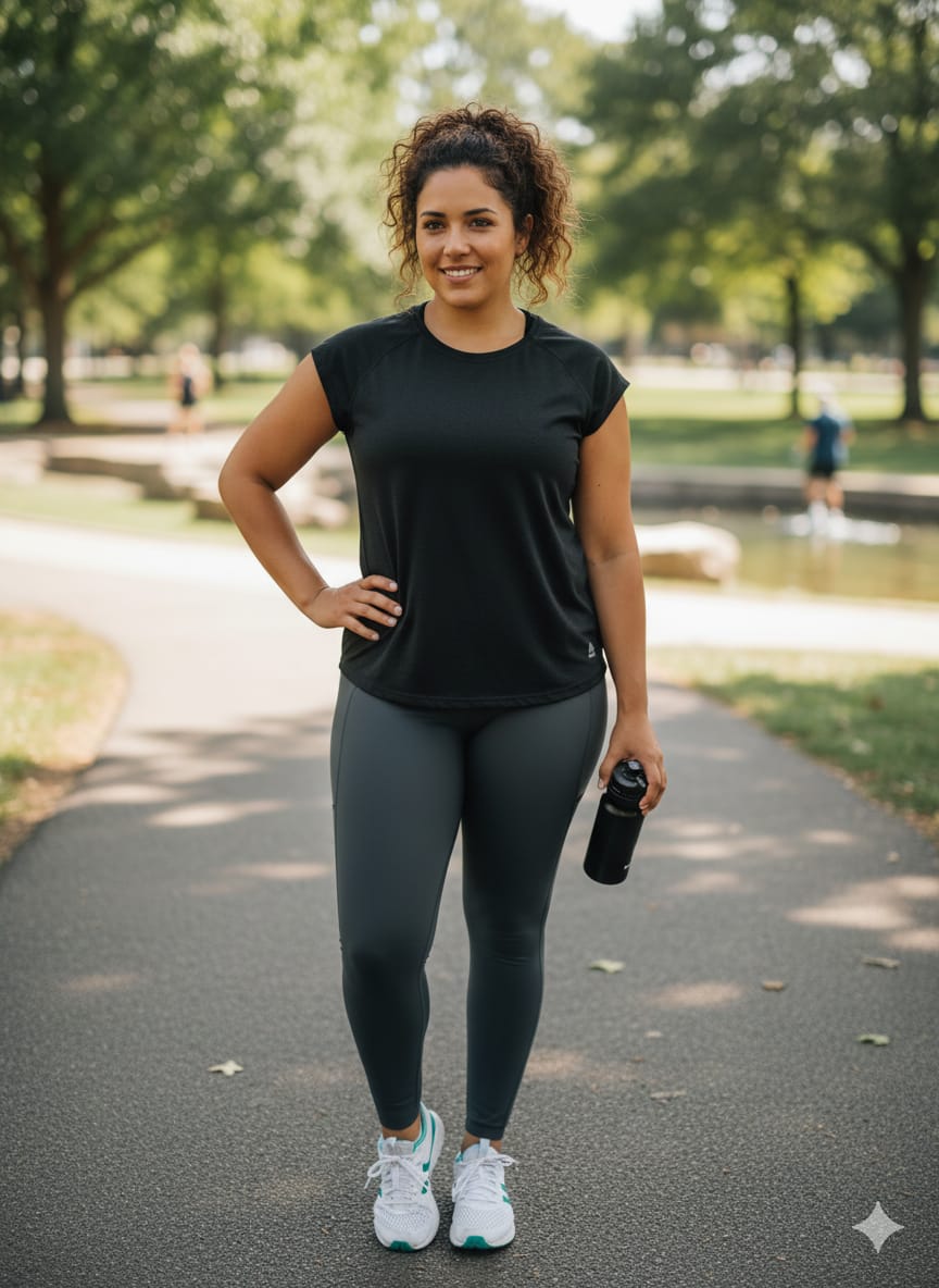 Camiseta Deportiva Negra Cuello Redondo – Clásica y Transpirable (Usada)