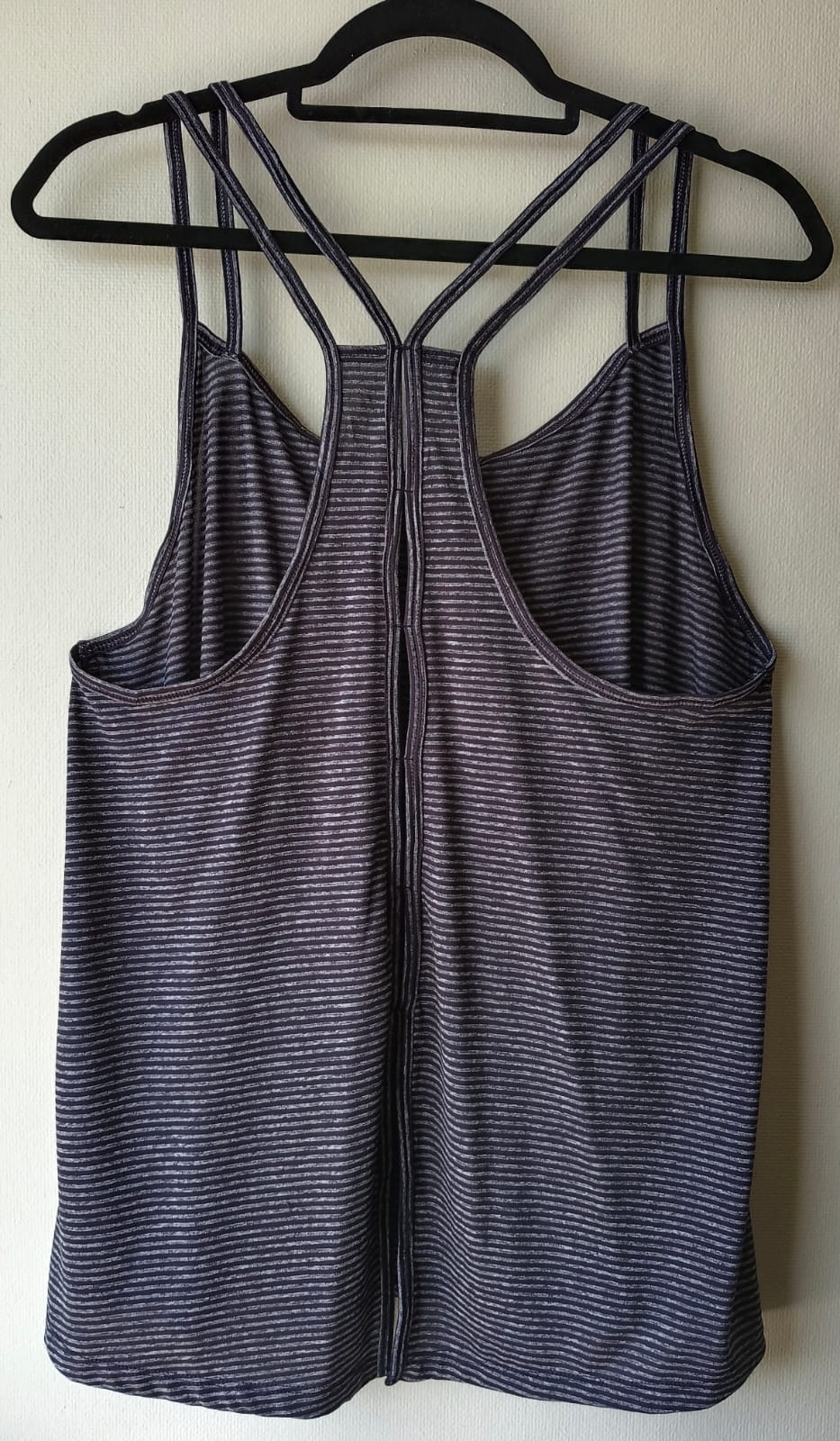 Tank Top Deportivo Rayado Espalda de Araña - Gimnasio Yoga Performance (Usado)